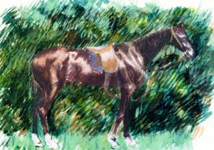 A Horse by Oil Painting Reproduction