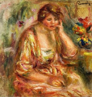 Andree in a Pink Dress by Oil Painting Reproduction