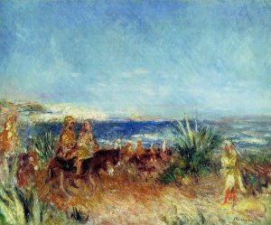 Arabs by the Sea by Oil Painting Reproduction