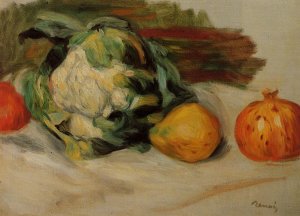 Cauliflower and Pomegranates by Oil Painting Reproduction