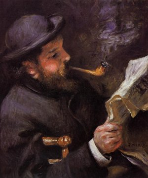 Claude Monet Reading by Oil Painting Reproduction