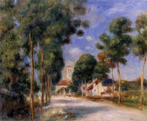 Entering the Village of Essoyes by Oil Painting Reproduction