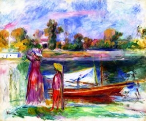 Girls at Argenteuil by Oil Painting Reproduction