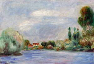 House on the River by Oil Painting Reproduction