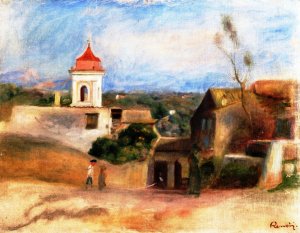 Landscape and Chapel by Oil Painting Reproduction