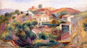 Landscape with Houses by Oil Painting Reproduction