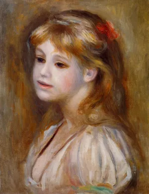 Little Girl with a Red Hair Knot