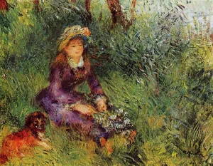 Madame Renoir with a Dog