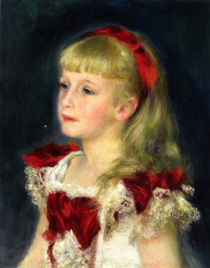 Mademoiselle Grimprel with a Red Ribbon by Oil Painting Reproduction