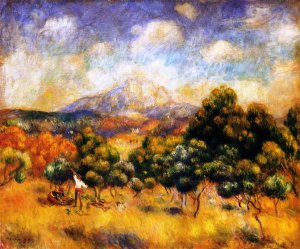 Mount Sainte-Victoire by Oil Painting Reproduction