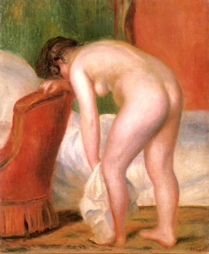 Nude Woman Drying Herself by Oil Painting Reproduction