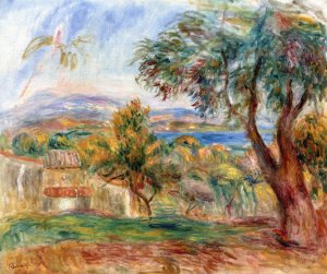 Orange Trees with the Sea in the Background by Oil Painting Reproduction