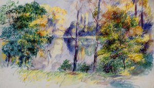 Park Scene by Oil Painting Reproduction