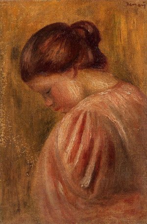 Portrait of a Girl in Red by Oil Painting Reproduction