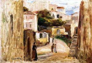 Road in Cagnes by Oil Painting Reproduction