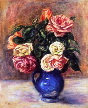 Roses in a Blue Vase II