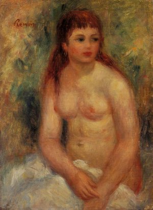 Seated Young Woman, Nude by Oil Painting Reproduction