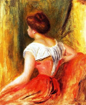 Seated Young Woman by Oil Painting Reproduction