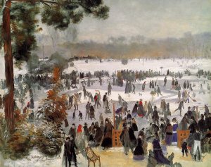 Skaters in the Bois de Boulogne by Oil Painting Reproduction