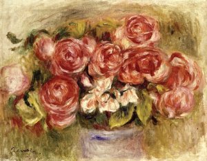 Still Life of Roses in a Vase by Oil Painting Reproduction