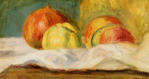 Still Life with Apples and Pomegranates by Oil Painting Reproduction