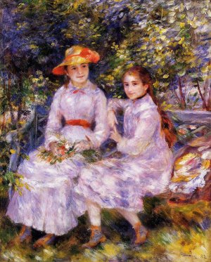 The Daughters of Paul Durand-Ruel also known as Marie-Theresa and Jeanne by Oil Painting Reproduction