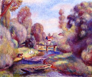 The Footbridge at Essoyes by Oil Painting Reproduction