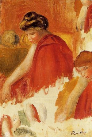 Two Women in Red Robes by Oil Painting Reproduction