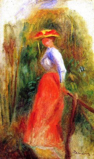 Woman in a Landscape by Oil Painting Reproduction