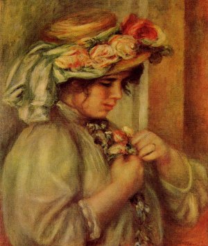 Young Girl in a Hat by Oil Painting Reproduction