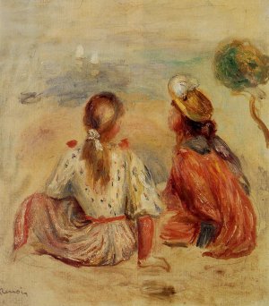 Young Girls on the Beach by Oil Painting Reproduction