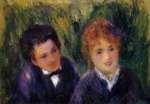 Young Man and Young Woman by Oil Painting Reproduction