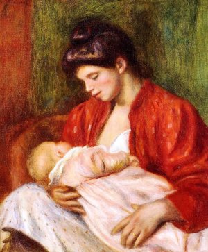 Young Mother by Oil Painting Reproduction