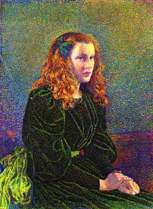 Young Woman in a Green Dress