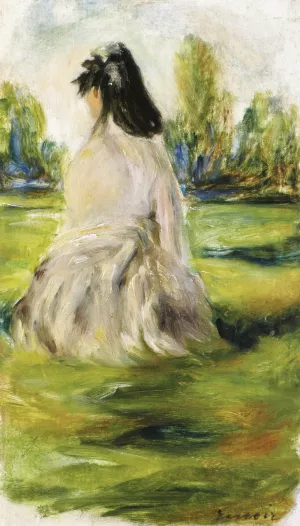 Young Woman Seated in the Countryside