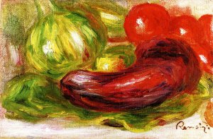 Zucchini, Tomatoes and Eggplant by Oil Painting Reproduction